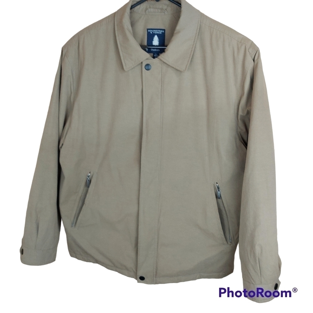 Roundtree & YORKE Outdoors men's jacket bomber coat size Large lightweight